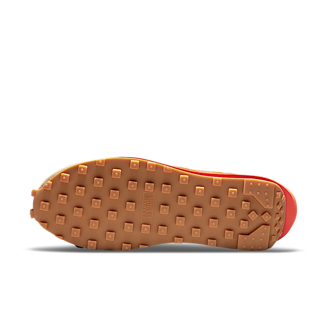 Overkicks - Nike LD Waffle sacai CLOT Kiss of Death Net Orange Blaze (DH1347-100) - detalle suela