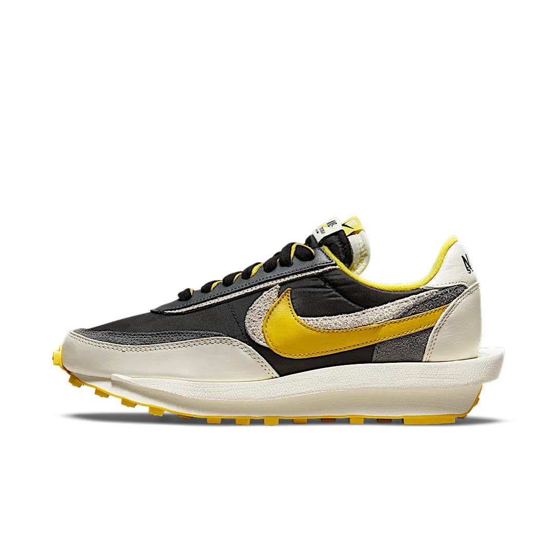 Overkicks - Nike LD Waffle sacai Undercover Black Bright Citron (DJ4877-001) - vista lateral