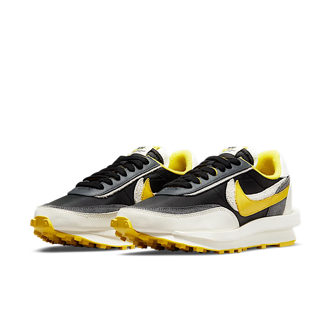 Overkicks - Nike LD Waffle sacai Undercover Black Bright Citron (DJ4877-001) - vista trasera