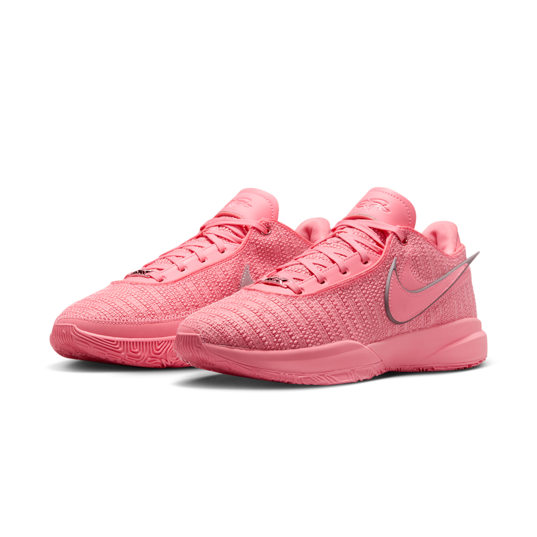 Overkicks - Nike LeBron 20 Pink Diamond (DJ5423-600 / DJ5422-600) - vista trasera