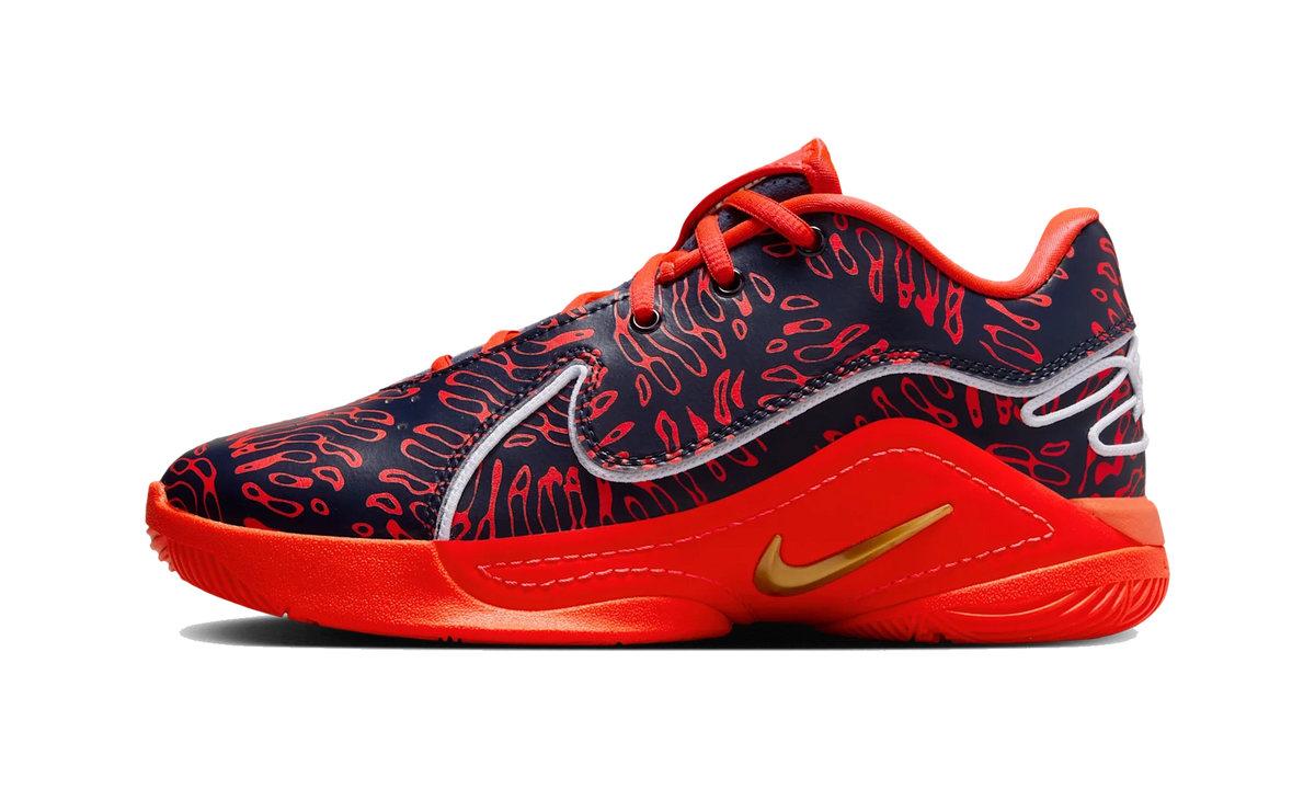 Overkicks - Nike LeBron 22 Bright Crimson Obsidian (GS) (HQ3673-400) - vista lateral