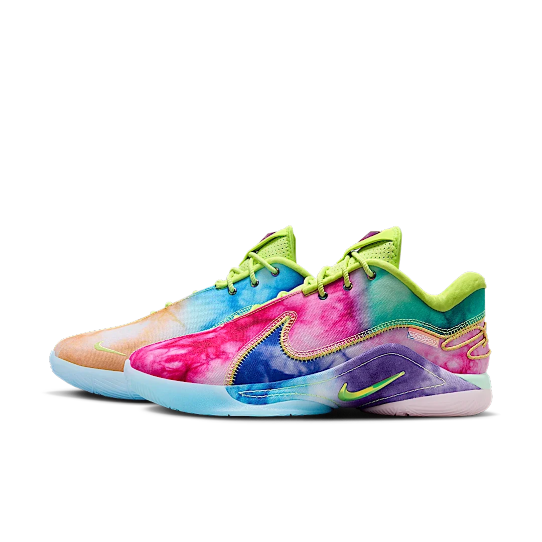 Overkicks - Nike LeBron 22 What the Monopoly Tie-Dye (Translucent Outsole) (HV8080-300) - vista lateral