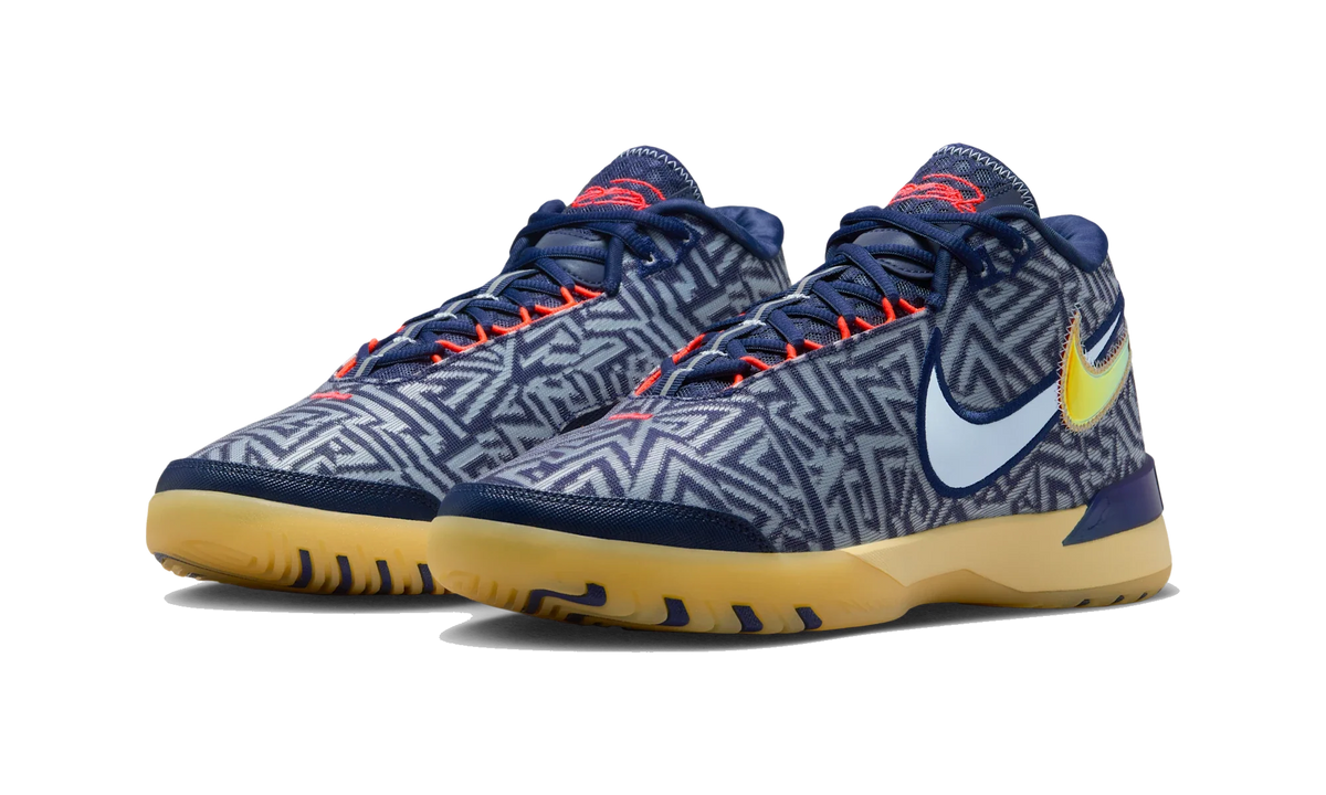 Overkicks - Nike LeBron NXXT Genisus Midnight Navy Soft Yellow Bright Crimson Light Armory Blue (HF0712-401) - vista trasera