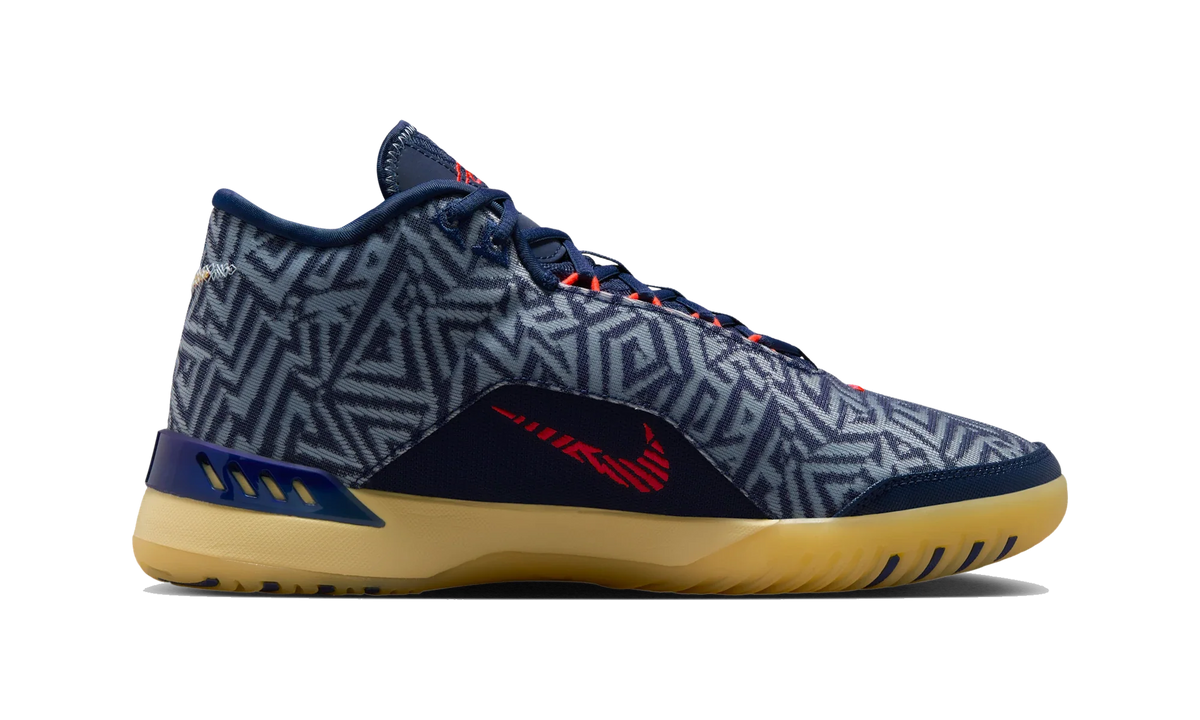 Overkicks - Nike LeBron NXXT Genisus Midnight Navy Soft Yellow Bright Crimson Light Armory Blue (HF0712-401) - detalle suela