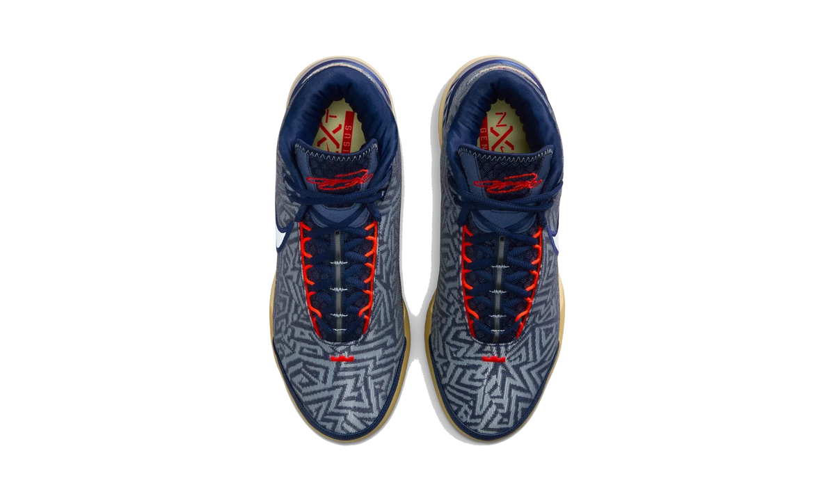 Overkicks - Nike LeBron NXXT Genisus Midnight Navy Soft Yellow Bright Crimson Light Armory Blue (HF0712-401) - vista superior