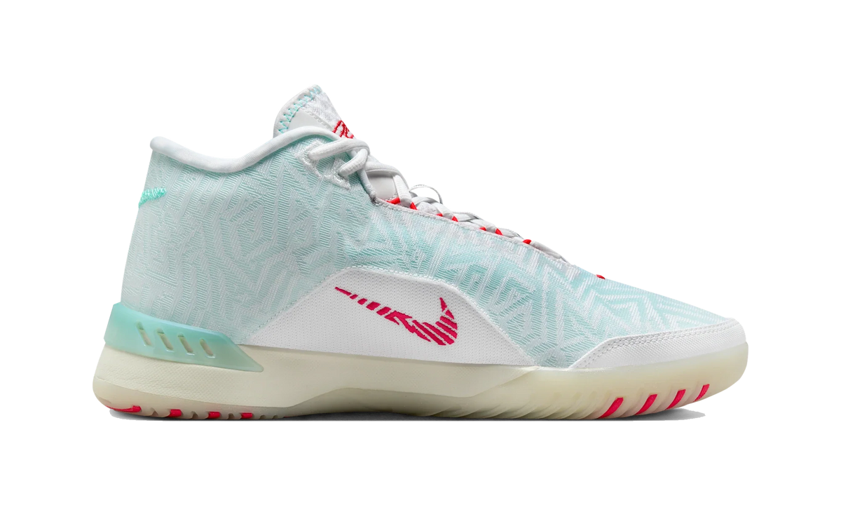 Overkicks - Nike LeBron NXXT Genisus White Aurora Green Siren Red Aegean Storm (HF0712-101) - detalle suela