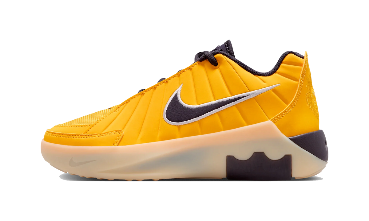 Overkicks - Nike LeBron Witness 9 Amarillo Soft Yellow Cave Purple (GS) (HV2270-700) - vista lateral