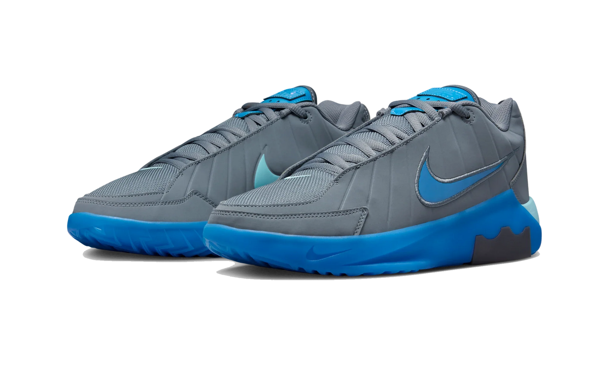 Overkicks - Nike LeBron Witness 9 Cool Grey Aurora Blue (Translucent Outsole) (HQ8034-005) - vista trasera
