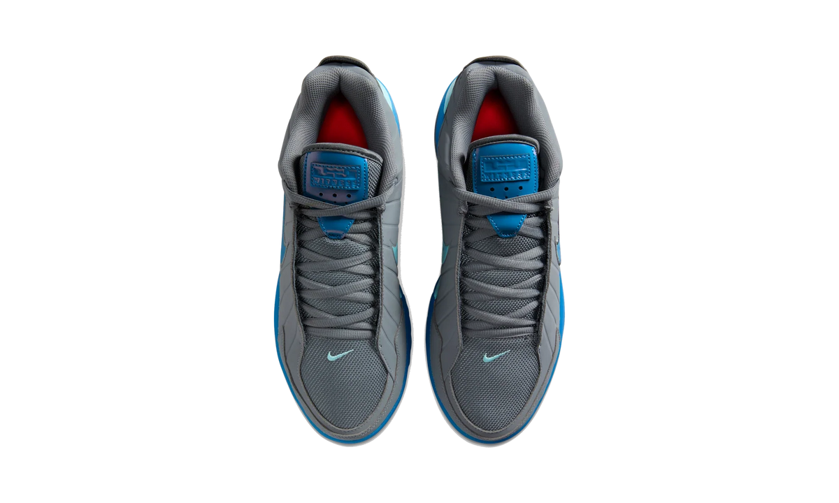 Overkicks - Nike LeBron Witness 9 Cool Grey Aurora Blue (Translucent Outsole) (HQ8034-005) - vista superior