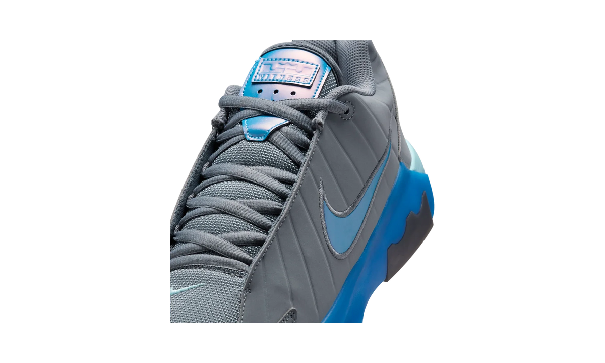 Overkicks - Nike LeBron Witness 9 Cool Grey Aurora Blue (Translucent Outsole) (HQ8034-005) - detalle lateral interior