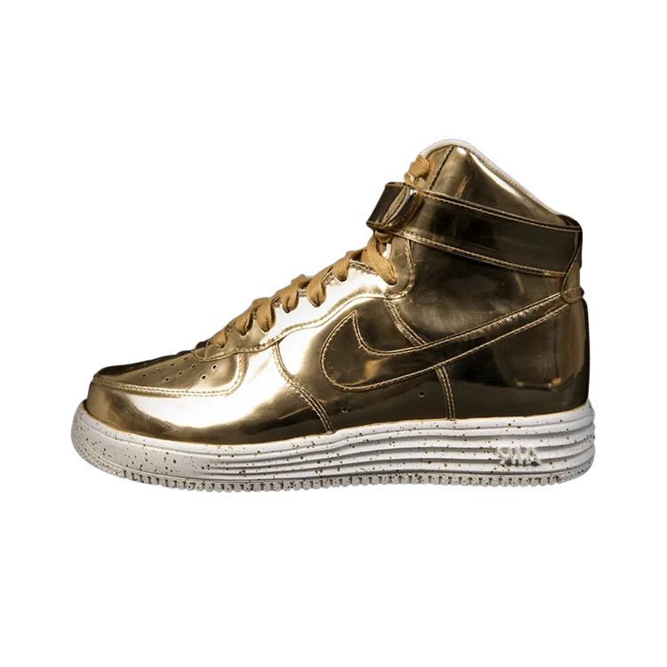 Overkicks - Nike Lunar Force 1 High Liquid Gold (652845-770) - vista lateral