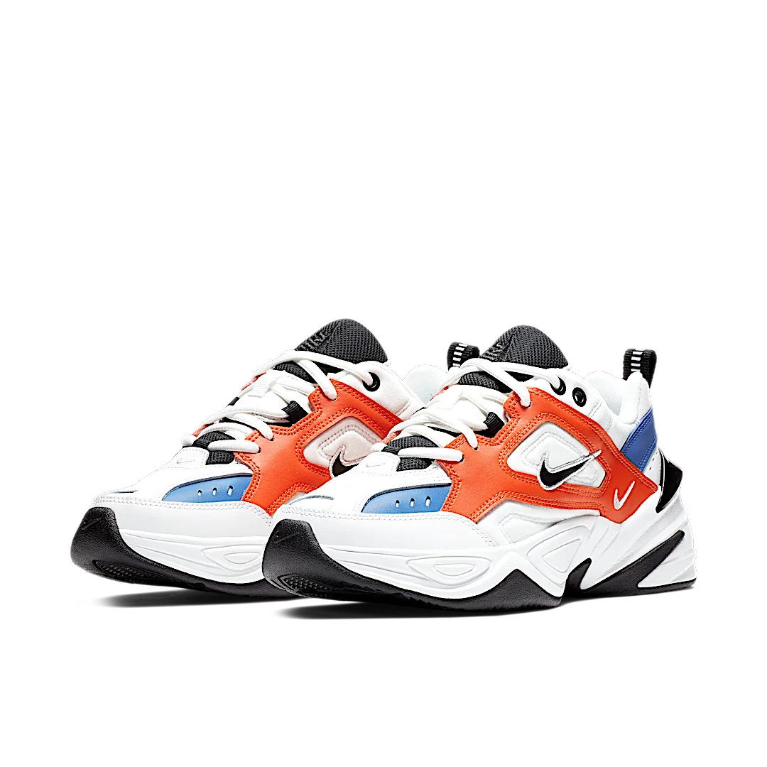 Overkicks - Nike M2K Tekno White Black Orange (Womens) (AO3108-101) - vista trasera