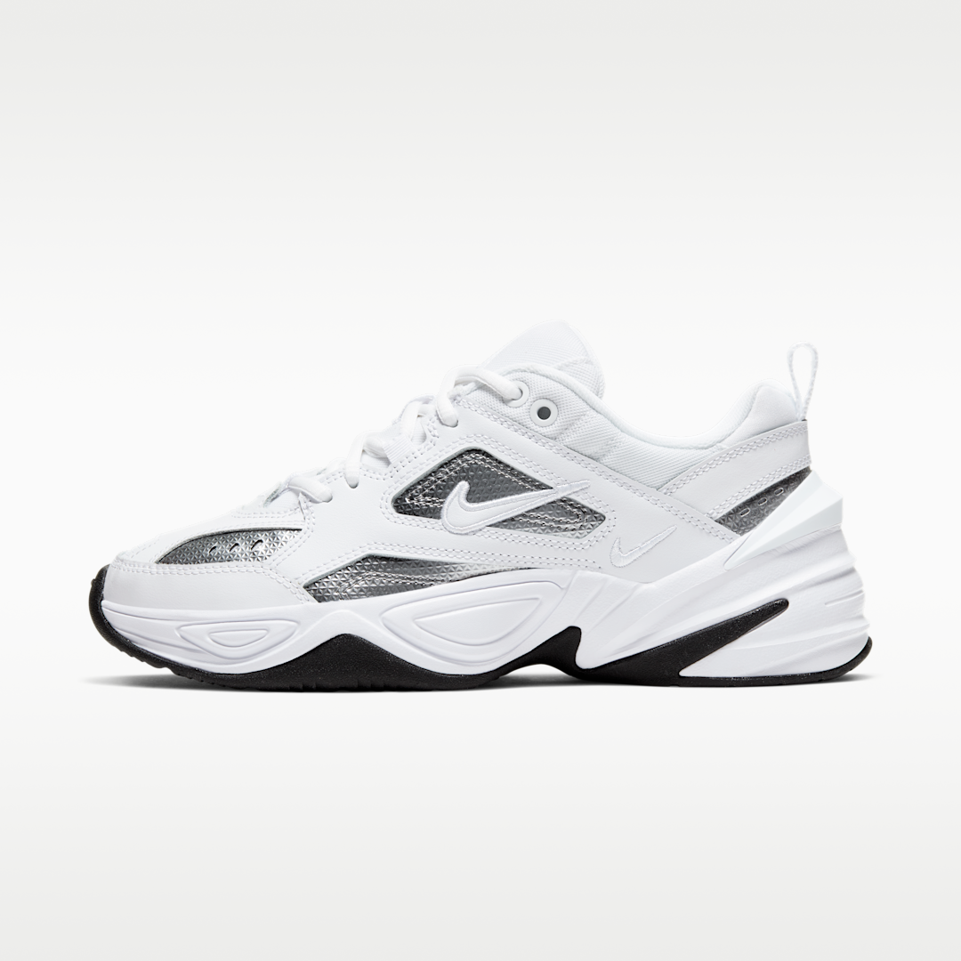 Overkicks - Nike M2K Tekno White Metallic Silver Black (Womens) (CJ9583-100) - vista trasera
