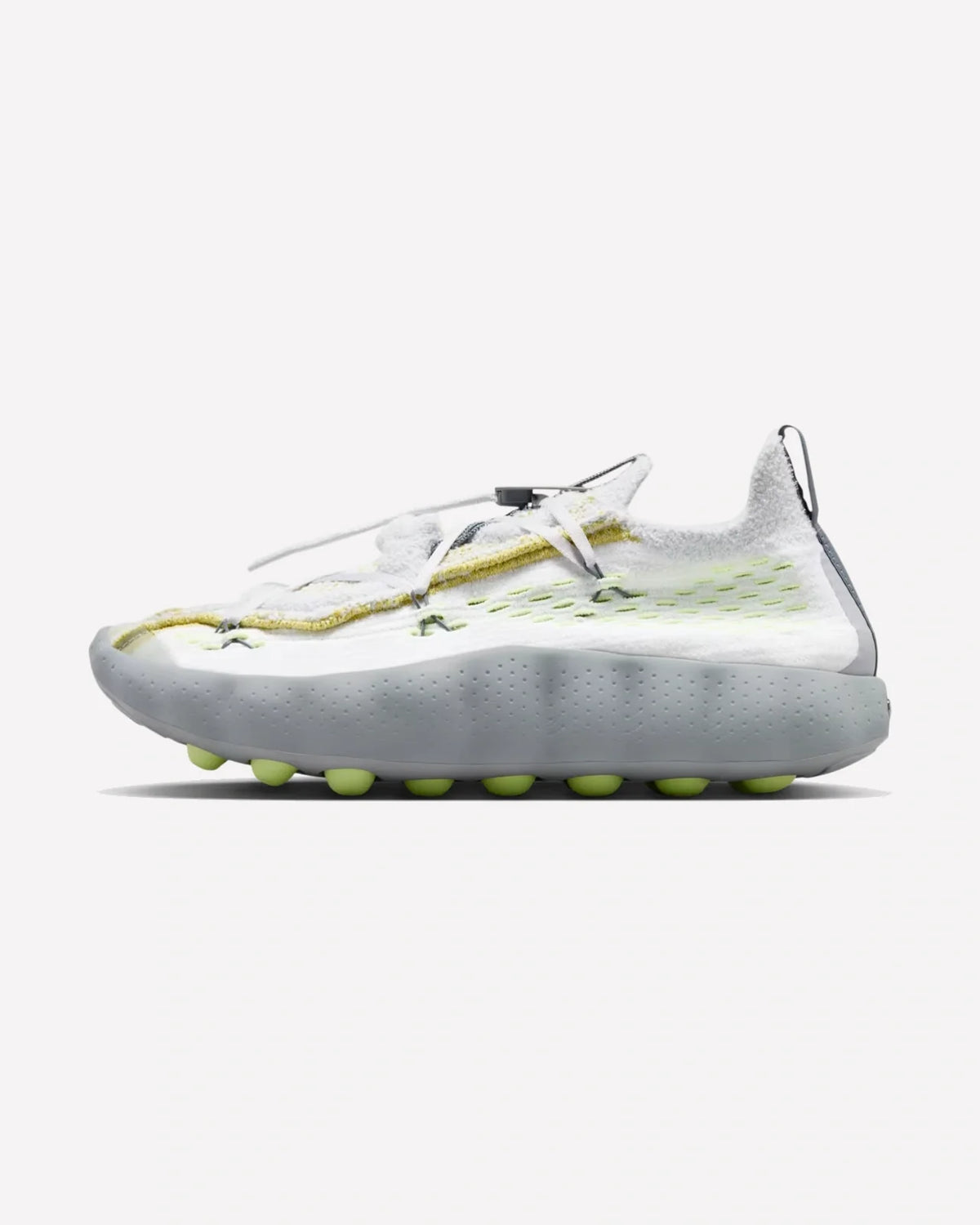 Overkicks - Nike Mind 002 Flyknit White Dark Grey Volt (IR2176-100) - vista lateral