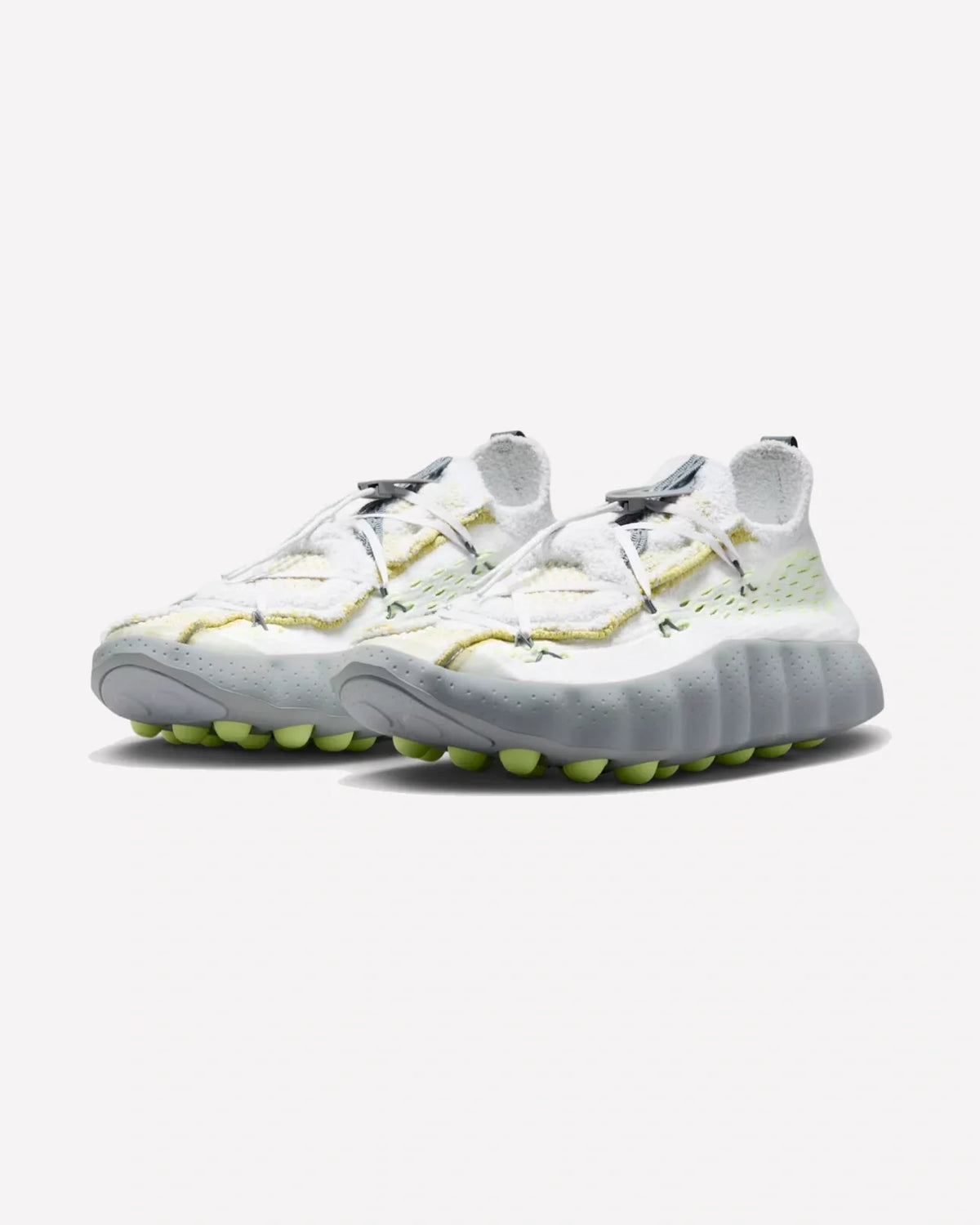 Overkicks - Nike Mind 002 Flyknit White Dark Grey Volt (IR2176-100) - vista trasera