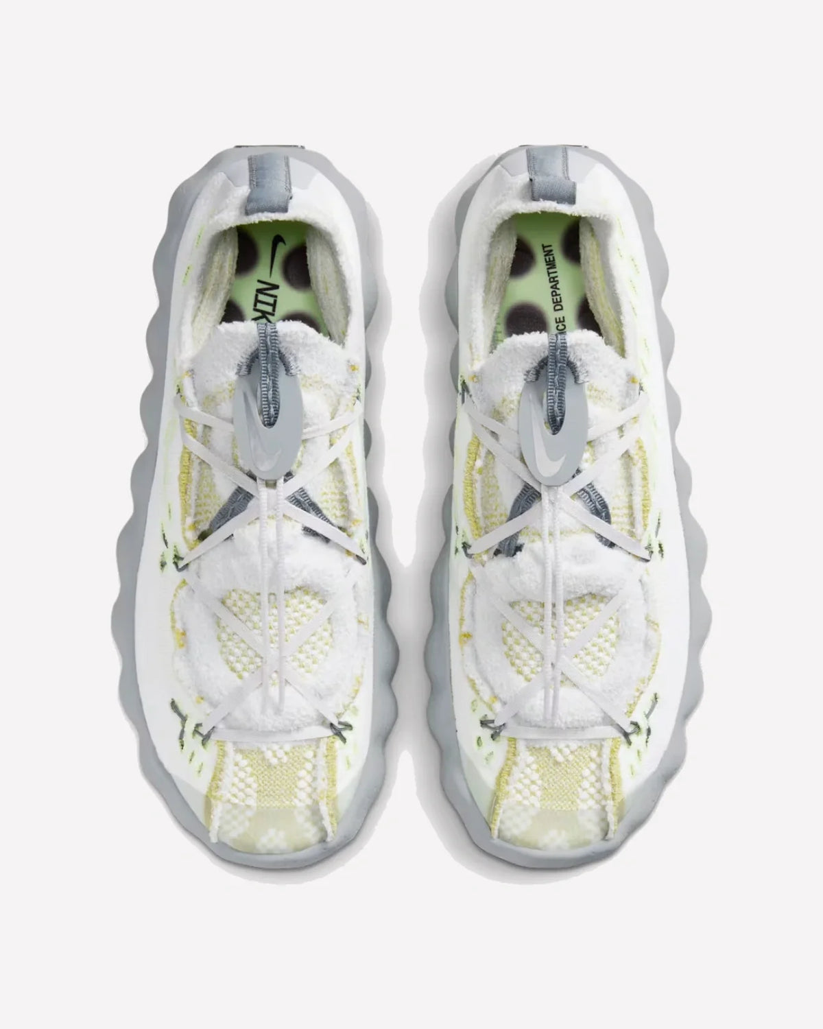 Overkicks - Nike Mind 002 Flyknit White Dark Grey Volt (IR2176-100) - detalle suela