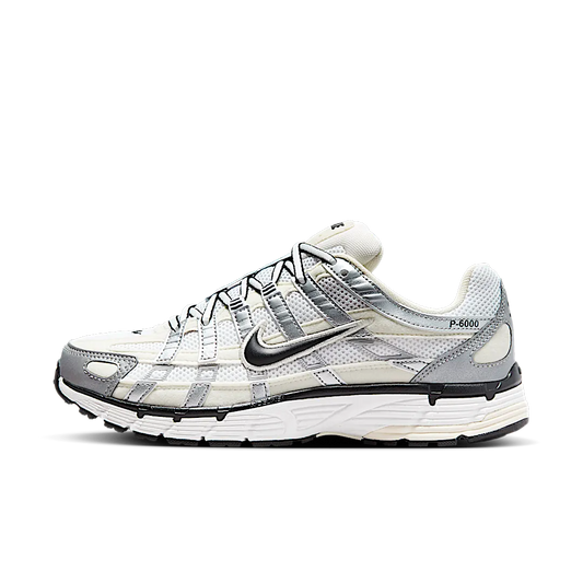 Overkicks - Nike P-6000 Coconut Milk Metallic Silver (Womens) (FV6603-100) - vista lateral