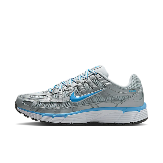 Overkicks - Nike P-6000 Metallic Platinum Pure Platinum Metallic Silver University Blue (CD6404-025) - vista lateral