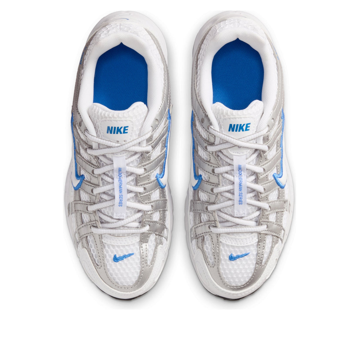 Overkicks - Nike P-6000 White Blue Crystal Metallic Silver (GS) (II6084-100) - imagen 2