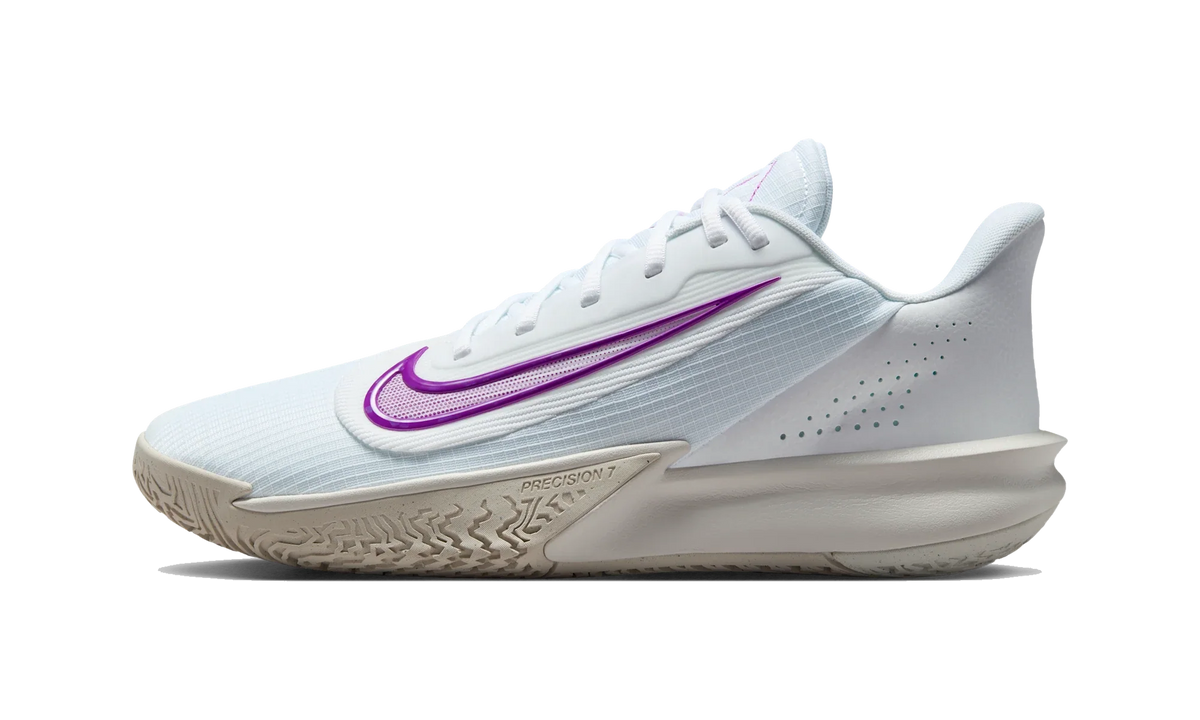 Overkicks - Nike Precision 7 White Vivid Purple (HJ9153-100) - vista lateral