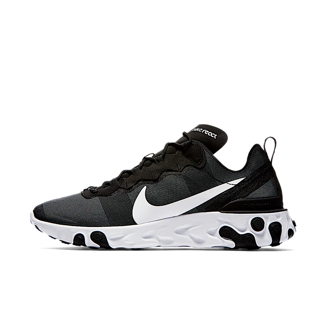 Overkicks - Nike React Element 55 Black White (BQ6166-003) - vista lateral