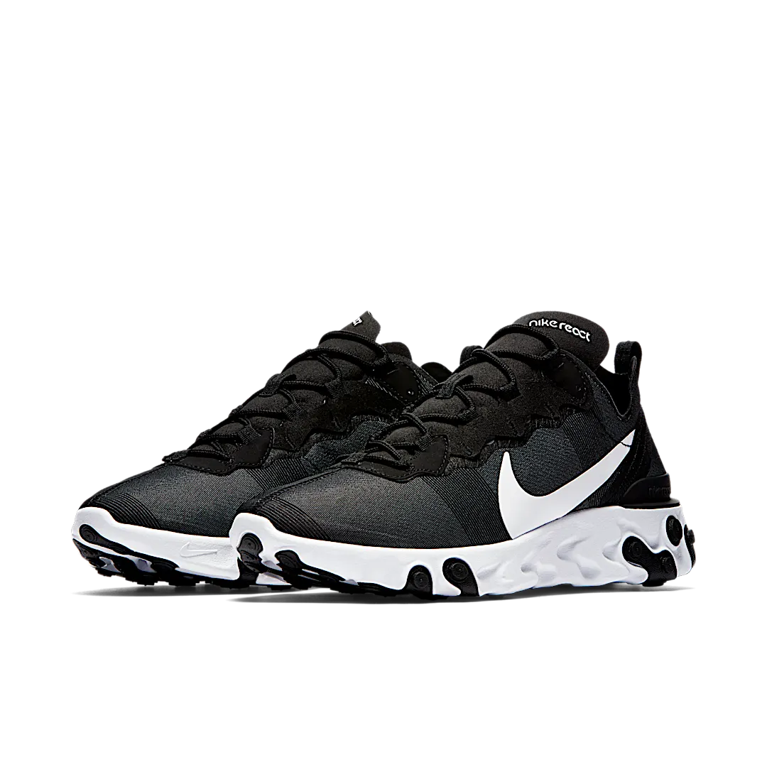 Overkicks - Nike React Element 55 Black White (BQ6166-003) - vista trasera