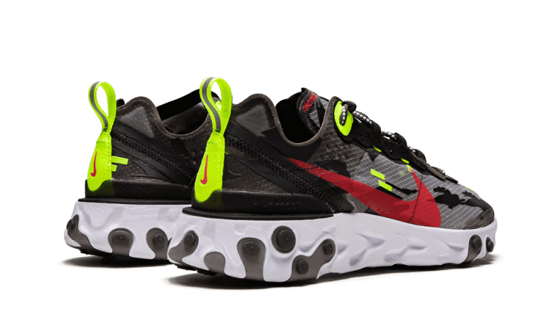 Overkicks - Nike React Element 87 Medium Olive Bright Crimson (CJ4988-200) - par completo
