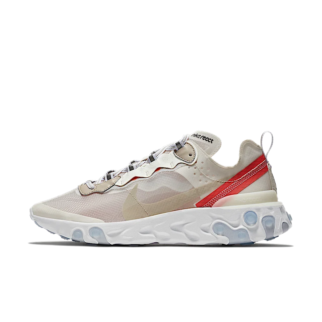 Overkicks - Nike React Element 87 Sail Light Bone (AQ1090-100) - vista lateral