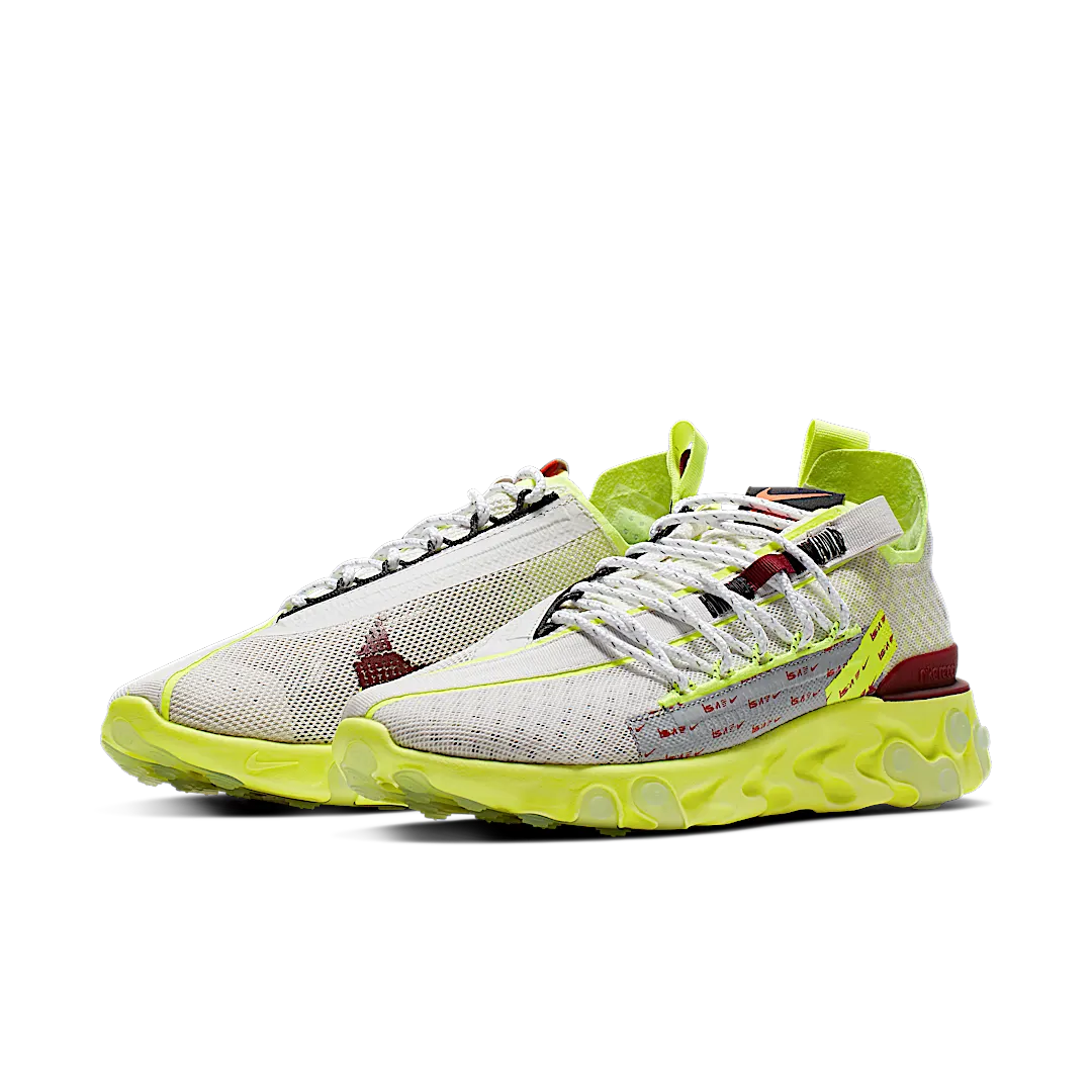 Overkicks - Nike React Runner ISPA Platinum Tint Volt Glow Team Red (CT2692-002) - vista trasera
