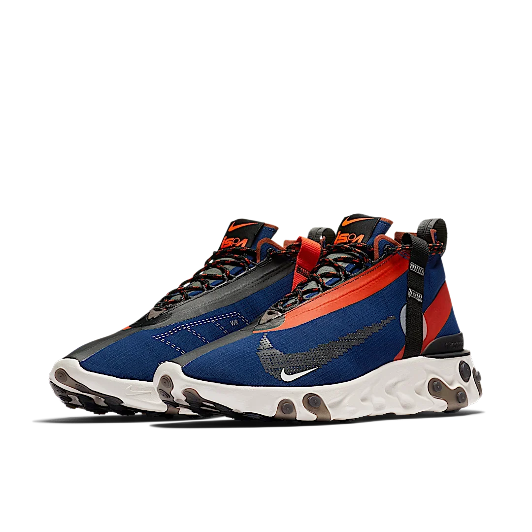 Overkicks - Nike React Runner Mid WR ISPA Blue Void Team Orange (AT3143-400) - vista trasera