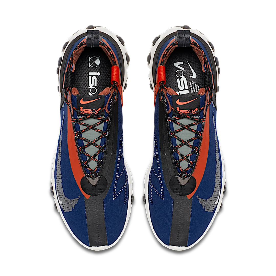 Overkicks - Nike React Runner Mid WR ISPA Blue Void Team Orange (AT3143-400) - par completo