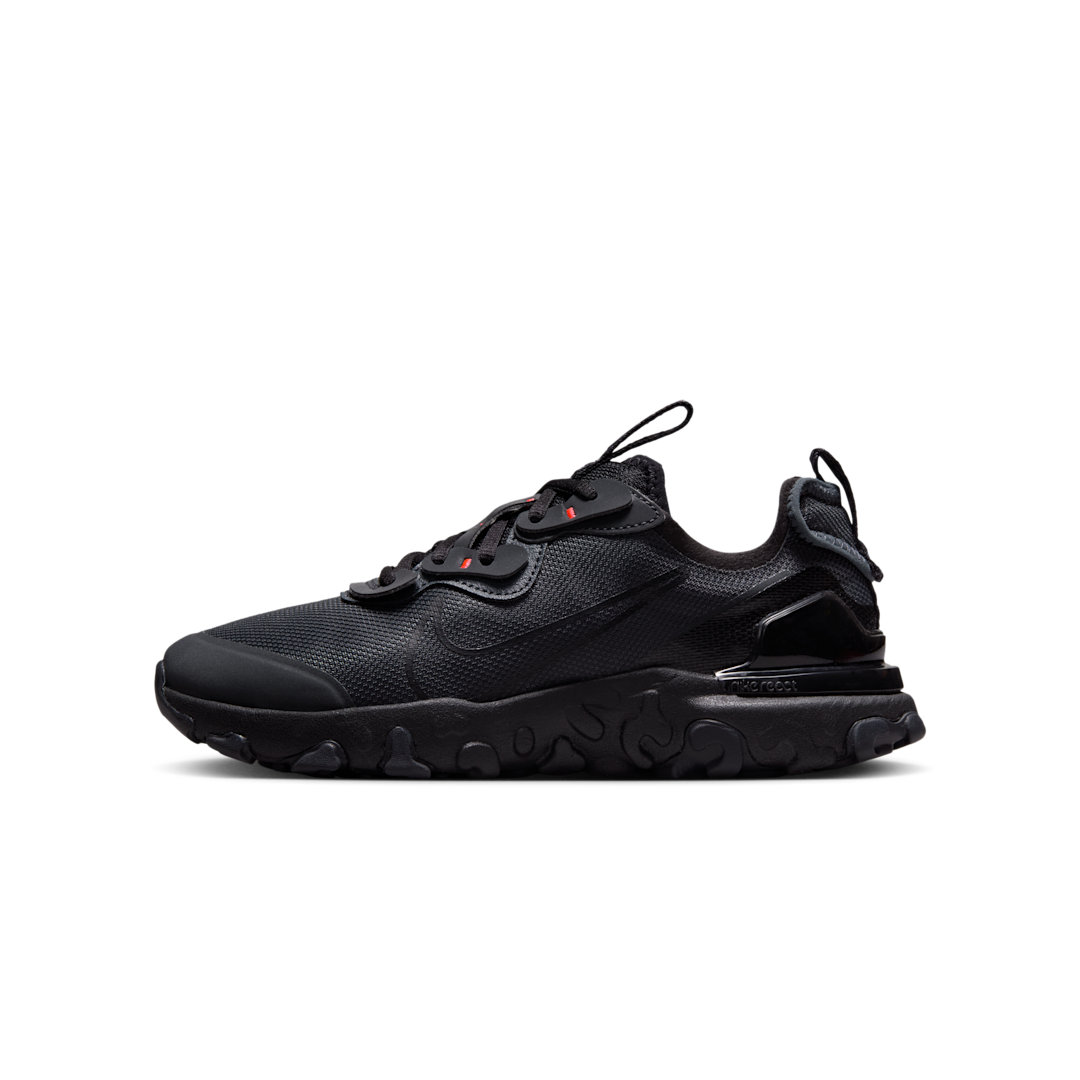 Overkicks - Nike React Vision Black Bright Crimson (GS) (HV6362-060) - vista lateral