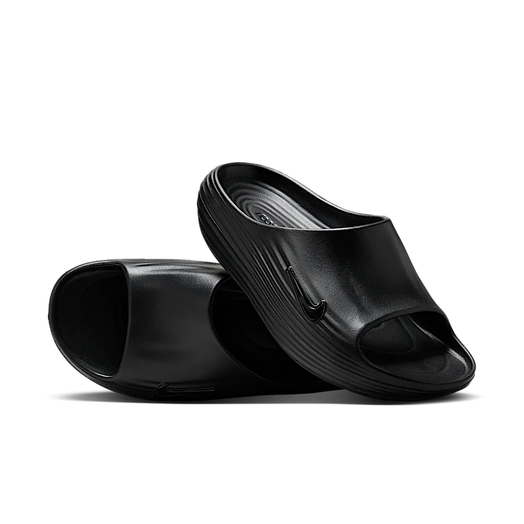 Overkicks - Nike ReactX Rejuven8 Slide Black (HV4479-001) - vista lateral