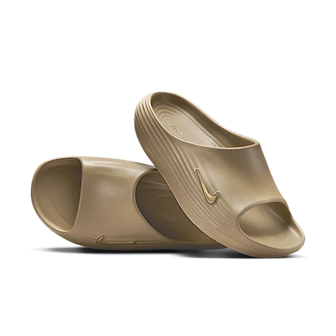 Overkicks - Nike ReactX Rejuven8 Slide Khaki (HV4479-200) - vista lateral