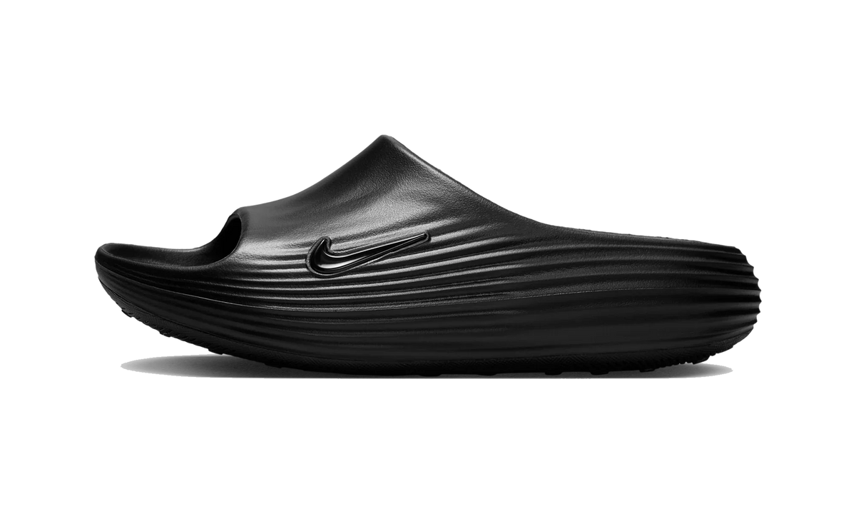 Overkicks - Nike ReactX Rejuven8 Slide Triple Black (Womens) (HV4484-001) - par completo
