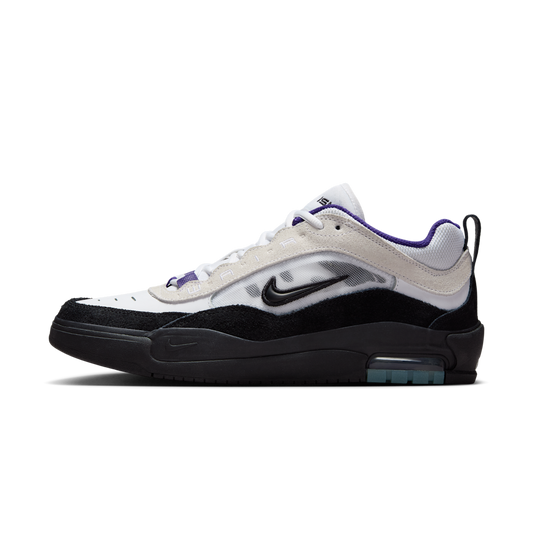 Overkicks - Nike SB Air Max Ishod White Black Court Purple (FB2393-104) - vista lateral