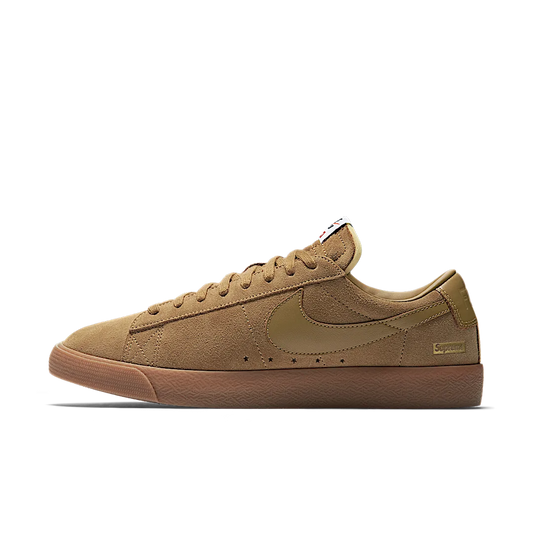 Overkicks - Nike SB Blazer Low GT Supreme Golden Beige (716890-229) - vista lateral
