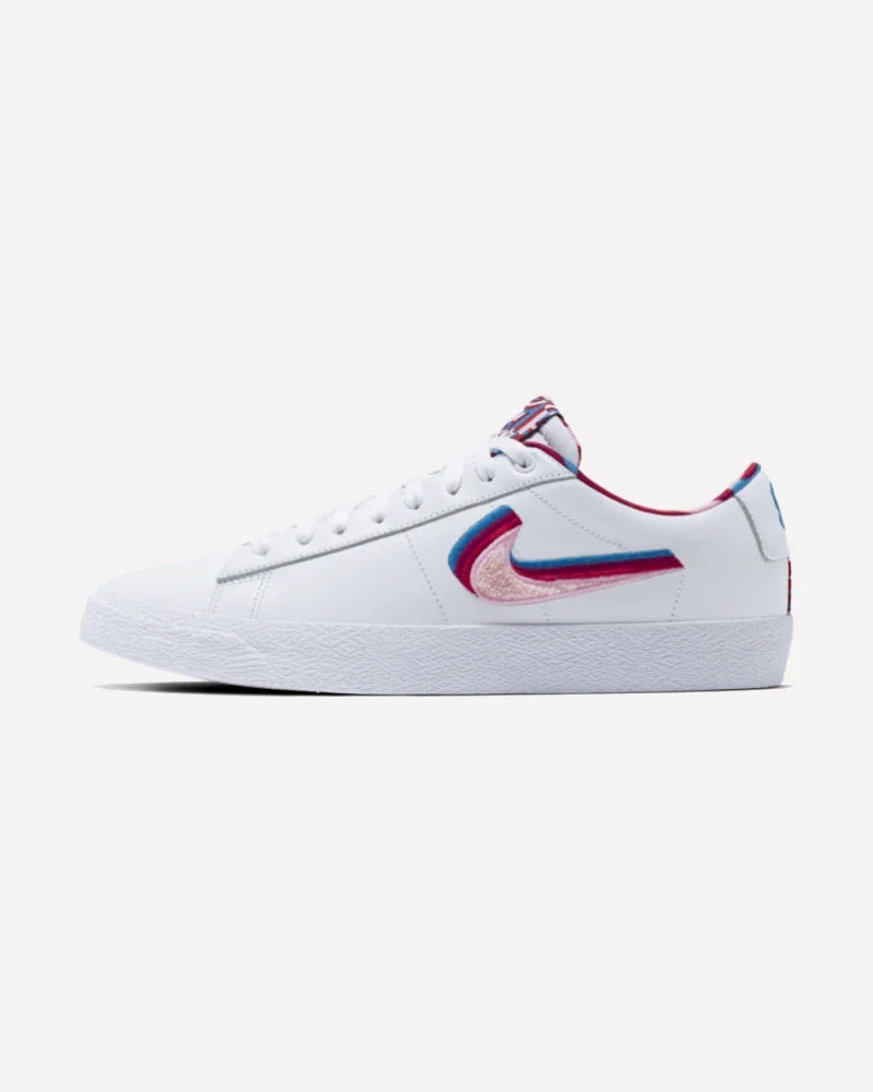 Overkicks - Nike SB Blazer Low Parra (CN4507-100) - vista lateral