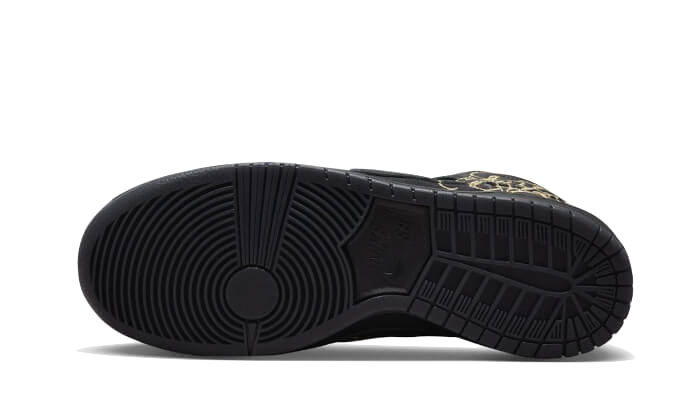 Overkicks - Nike SB Dunk High FAUST Black Gold (DH7755-001) - par completo