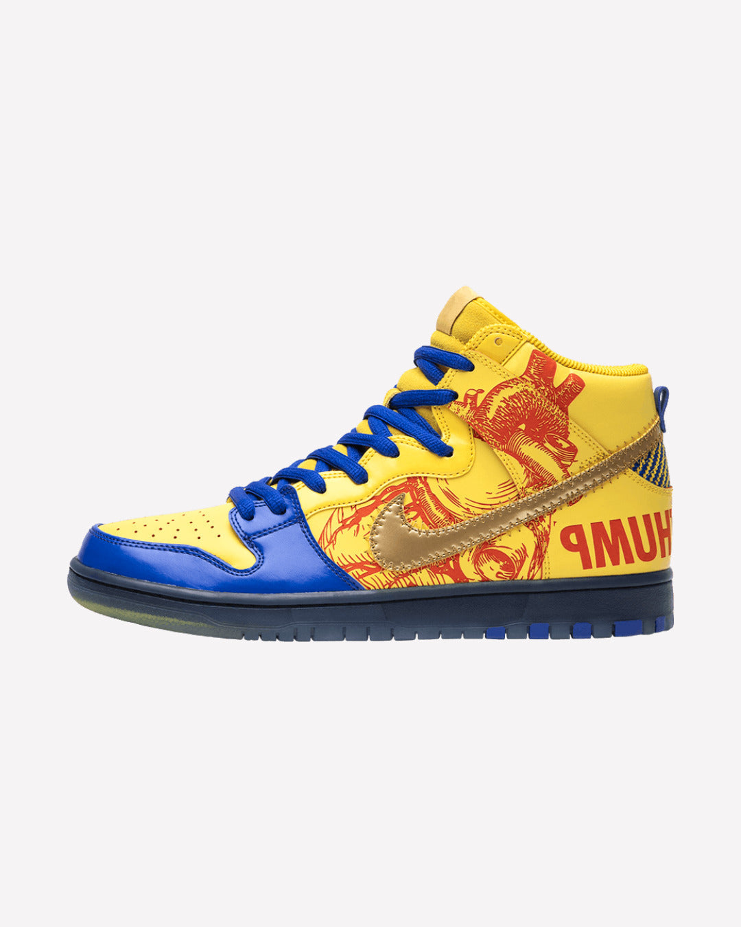 Overkicks - Nike SB Dunk High Finnigan Mooney 15th Anniversary Doernbecher (2019) (579603-740) - vista lateral