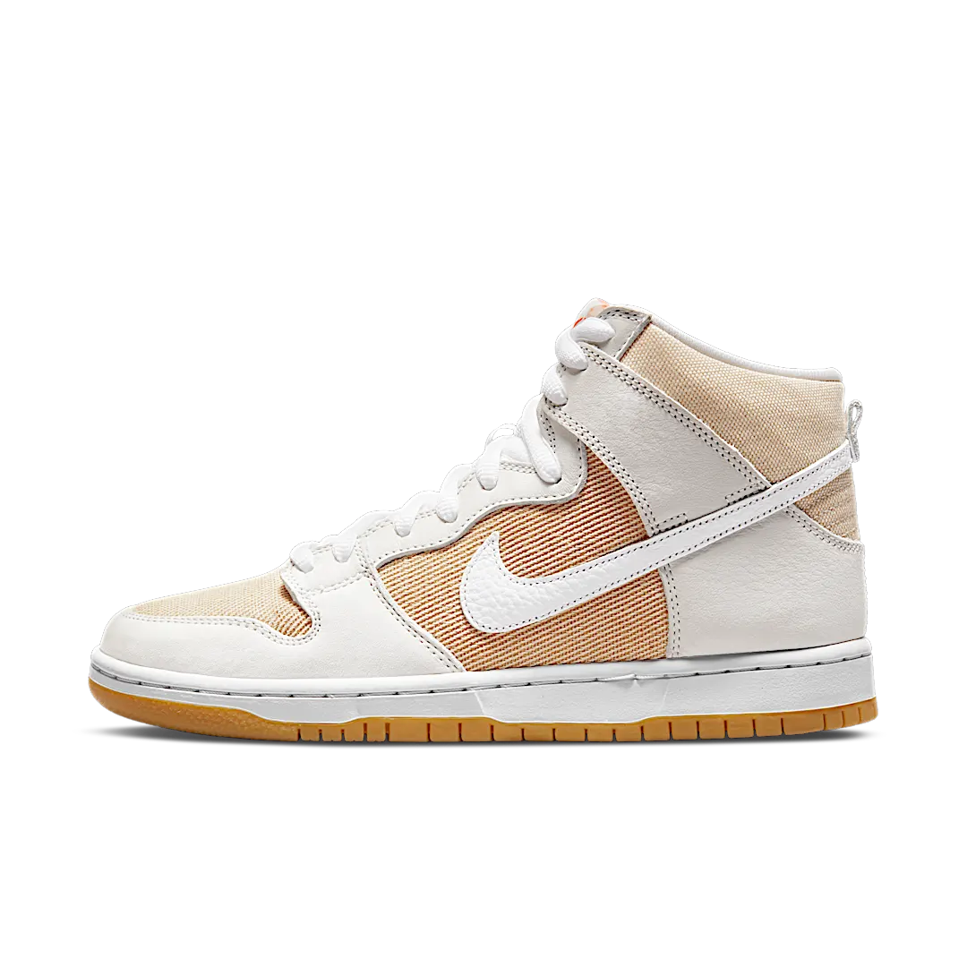 Overkicks - Nike SB Dunk High Pro ISO Orange Label Unbleached Natural (DA9626-100) - vista lateral
