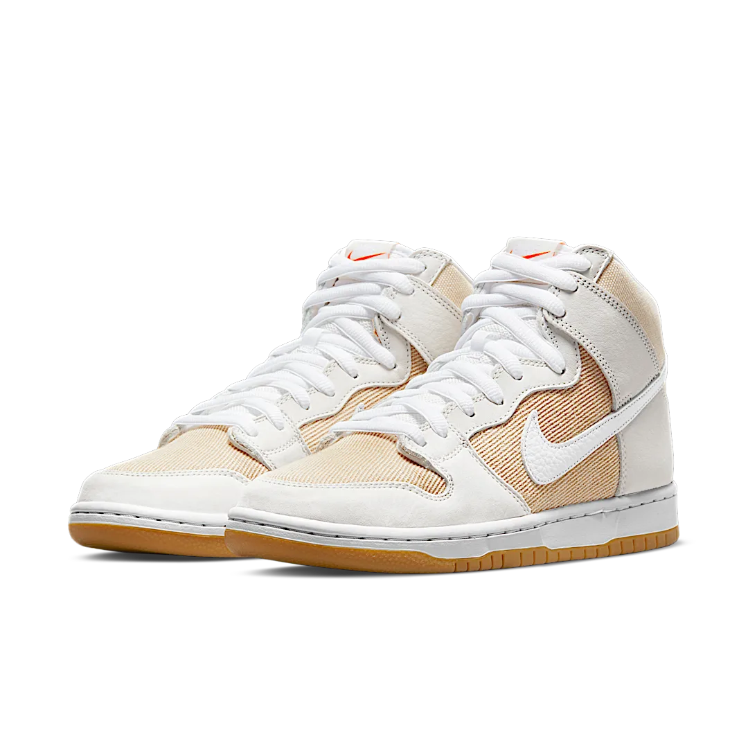 Overkicks - Nike SB Dunk High Pro ISO Orange Label Unbleached Natural (DA9626-100) - vista trasera