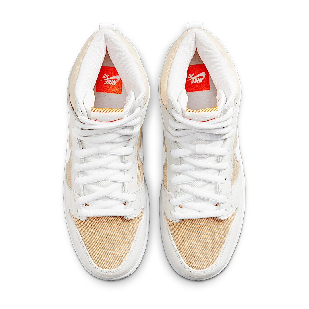 Overkicks - Nike SB Dunk High Pro ISO Orange Label Unbleached Natural (DA9626-100) - par completo