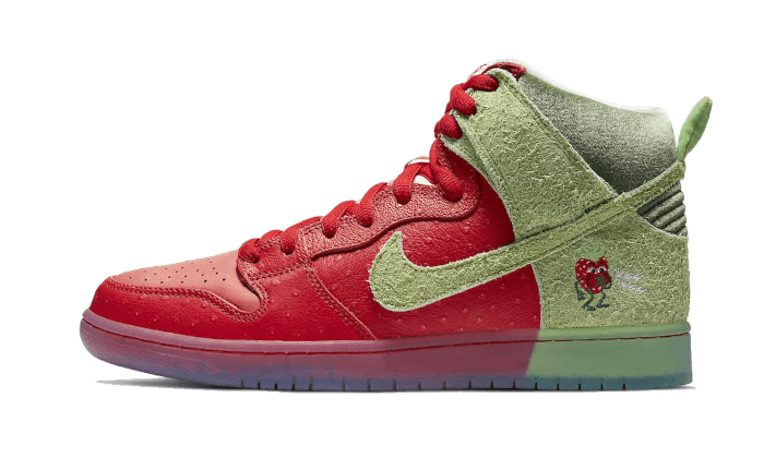 Overkicks - Nike SB Dunk High Strawberry Cough (Regular Box) (CW7093-600) - vista lateral