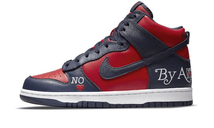 Overkicks - Nike SB Dunk High Supreme By Any Means Navy (DN3741-600) - vista lateral