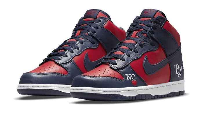 Overkicks - Nike SB Dunk High Supreme By Any Means Navy (DN3741-600) - vista trasera