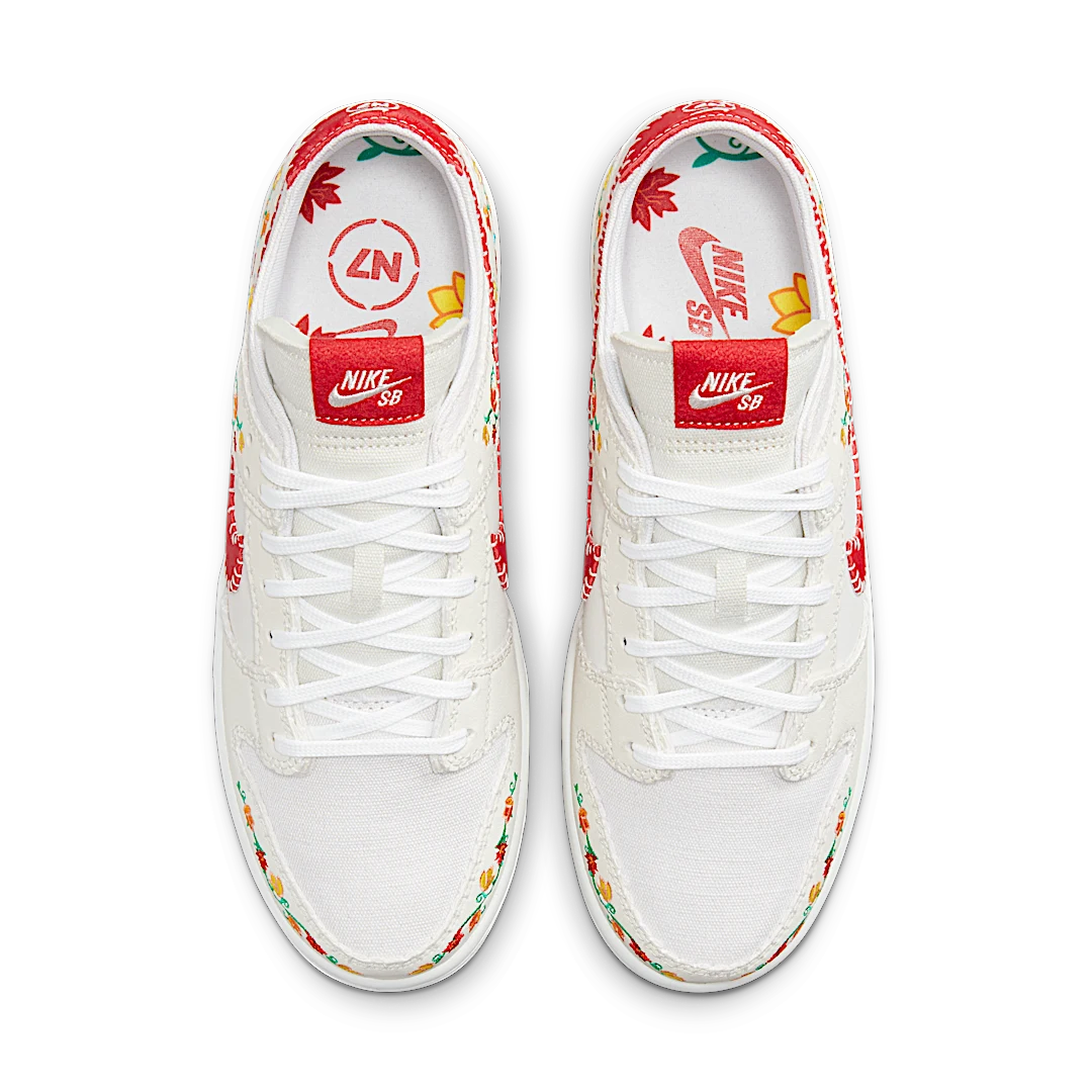 Overkicks - Nike SB Dunk Low Decon N7 Opti Yellow University Red (FD6951-700) - par completo