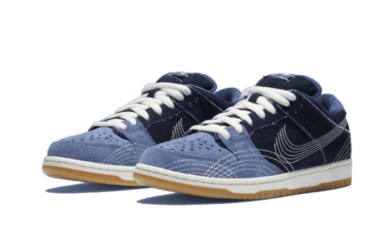 Overkicks - Nike SB Dunk Low Denim Sashiko (CV0316-400) - vista trasera