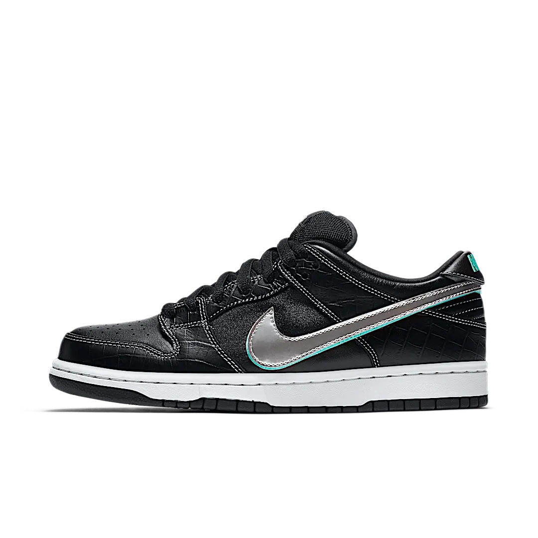 Overkicks - Nike SB Dunk Low Diamond Supply Co. Black Diamond (BV1310-001) - vista lateral