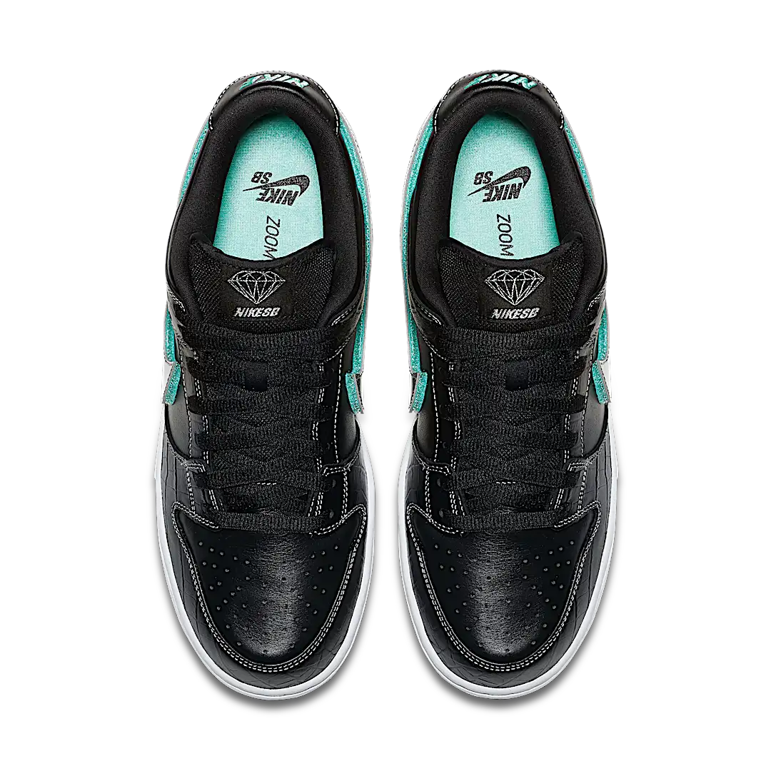 Overkicks - Nike SB Dunk Low Diamond Supply Co. Black Diamond (BV1310-001) - par completo